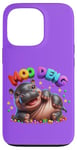 Coque pour iPhone 13 Pro Adorable bébé hippopotame Moo Deng Merry Christmas Cheer