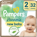 Pampers Harmonie Size 2 engangsbleer 4-8 kg 32 stk.