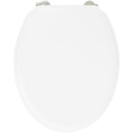 Gelco - abattant wc duplo poudre de bambou blanc charnières inox