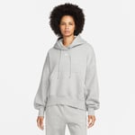 Nike Hettegenser NSW Phoenix Fleece - Grå/Hvit Dame, størrelse XX-Large