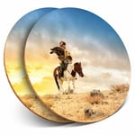 2 x Coasters - Kazakh Golden Eagle Hunter Man Home Gift #13264