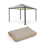 Panthéon Solid Sky Ambient Solar pergola 3x4 m éclairage solaire