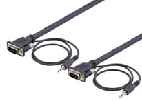 Deltaco RGB-901 - VGA / lyd-kabel - 1 m