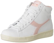 Diadora Femme Tourneo High Chaussure de Gymnastique, White Sweet Pink, 37 EU