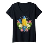 Womens Flowers Paddle Board Paddleboarding Stand Up Paddling SUP V-Neck T-Shirt