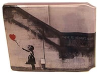 Banksy Always Hope Credit Card Bus Pass Wallet Slimline Travel Rail Ticket Holder Cover for Oyster Business Zip ID Card - Bifold - Party Bag Gift School Leaver Uni (1x Wallet)