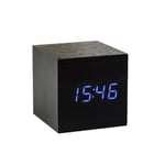 Gingko GK08B10 Click Clock Réveil Cube Noir LED Bleu