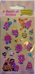 MOSHI MONSTERS Pink Party Stickers (6 Sheets) - Loot Bag Fillers