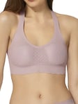 Sloggi Womens Zero Lace Feel Racerback Top - Purple Polyamide - Size Small