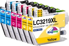 KINGWAY LC3219XL Ink Cartridges for Brother LC3219XL LC3217 Ink for Brother of 6