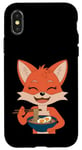 iPhone X/XS Happy Fox with Ramen Kawaii Food Design Case