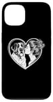 iPhone 13 Saint Bernard Mom Dog Art Valentine's Day Heart Case