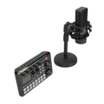 New Podcast Equipment Bundle Live Sound Card With Cardioid Condenser Microphone