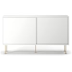 Decotique Vogue Sidebord med Ben 136 cm, Hvit / Messing MDF