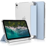 ZOYU Coque iPad Air 10.9 Pouces, Étui pour iPad Air 5 Génération 2022/iPad Air 4e Génération 2020 Coque, Réveil/Veille Automatique, Smart Case Fine et Transparente pour iPad Air 10.9, Bleu Ciel