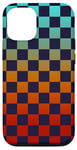 Coque pour iPhone 14 Pro Motif damier à carreaux dégradé de couleur