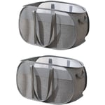 Lot de 2 Panier a Linge Pliable, Panier Linge Pliable, Paniers à Linge pliables, sac a linge en maille pour vêtements sales, dortoirs, familles