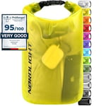 Sac Étanche 2L Dry Bag - (Jaune) Sac Imperméable avec Fermeture Roll Top Et Bandoulière | Natation, Plage, Canoë, Stand Up Paddle, Plongée