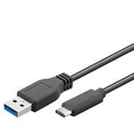 Goobay 71221 Câble USB-C Vers USB A 3.0, Noir, 1.5m Longueur