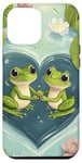 Coque pour iPhone 12 Pro Max Grenouille Cœur Bassin Saint-Valentin