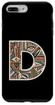 Coque pour iPhone 7 Plus/8 Plus Lettre initiale D dans un style d'art tribal