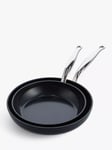 GreenPan Barcelona 2 Ceramic Non-Stick Frying Pans & Pan Protector Set, 3 Piece