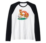 Bambi trop mignon arc-en-ciel Manche Raglan