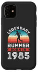 Coque pour iPhone 11 Legendary Runner born 1985 40e anniversaire cadeaux course