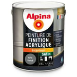 Alpina - Peinture Acrylique Multisupports - Satin Couleur: Gris foncé - Conditionnement: 2.5L