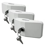 3x Thule Door Lock Serrure de sécurité blanche Porte de serrure de camping-car