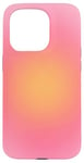 Coque pour iPhone 15 Pro Aura mignonne esthétique dégradé rose et orange