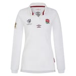 Umbro Womens England Rugby Home Long Sleeve Shirt RWC 2023 White S