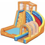 Bestway - H2OGO Waterpark Aire de jeux gonflable • Structure gonflable aquatique • Soufflerie en continu • Toboggan - Tunnel - Pataugeoire - Mur