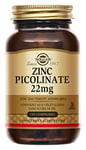 Solgar Zinc Picolinate 22mg - Défenses immunitaires - Zinc hautement assimilable - Nutriment Clé - Complément Alimentaire - Flacon de 100 comprimés