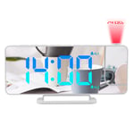 Projection Alarm Clock Digital Mirror Projection Alarm Clock USB C Charging Port