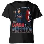 Avengers Captain America Kids' T-Shirt - Black - 3-4 Years