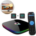 Kits de TV satellite Heatile Android 9.0 TV Box, Processeur Quad-Core 64bits 4GB RAM 32GB ROM Résolution 4K 6K Résolutio 31222