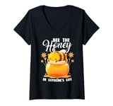 Womens Bee the Honey Save the Bees Beekeeper V-Neck T-Shirt