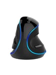 DeLUX M618PU mouse - Vertical mouse - Optical / gyroscopic - 6 painiketta - Musta