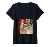 Womens The five masterpieces modern art lost paintings in Paris V-Neck T-Shirt