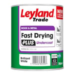 Leyland Trade – Wood & Metal - Fast Drying Plus - Undercoat - Brilliant White - Enhanced Durability – Excellent Flow & Professional Finish - 750ml