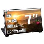 GeeekPi 7 Pouces LCD Écran pour Raspberry Pi, 1024x600 IPS LCD Display, HDMI Portable Monitor pour Raspberry Pi 5/Pi 4B/3B+/3B/B+/Zero/400, Win11/10/8/7, Banana Pi M5/M2 Zero, Free Driver