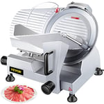 VEVOR Trancheuse Électrique Commerciale 320 W Trancheuse à Jambon Lame 300 mm 350-400 tr/min Trancheuse Charcuterie en Acier Inoxydable et Alu pour Couper en Tranches Viande Fromage Légumes Fruits