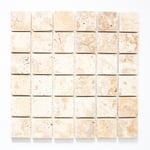 mosaik ws gold square gold antique travertine 4,8x4,8x1