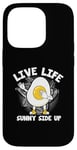 Coque pour iPhone 14 Pro Œufs drôles de nourriture Pun Live Life Sunny Side Up