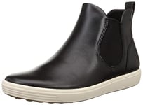 ECCO Femme Soft 7 Bottines Chelsea, Noir, 37 EU