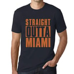 Homme Tee-Shirt Tout Droit Sorti De Miami - Straight Outta Miami - T-Shirt Graphique Éco-Responsable Vintage Cadeau Nouveauté