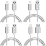 Best Trade 4-pack 3m -lightning Laddare Iphone Xs/ Max/x/8/7/6/5se/5s Ios12