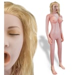 Agatha realistic blond closed-eyes blow-up sex doll- inflatable woman