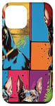 Coque pour iPhone 12 mini Design pop art de chien Doberman cool pour les propriétaires et les fans de chiens